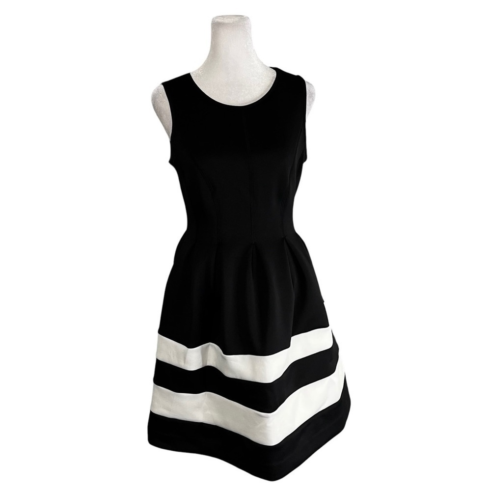 Apt 9 Black Fit & Flare Scuba Dress Size Small Petite